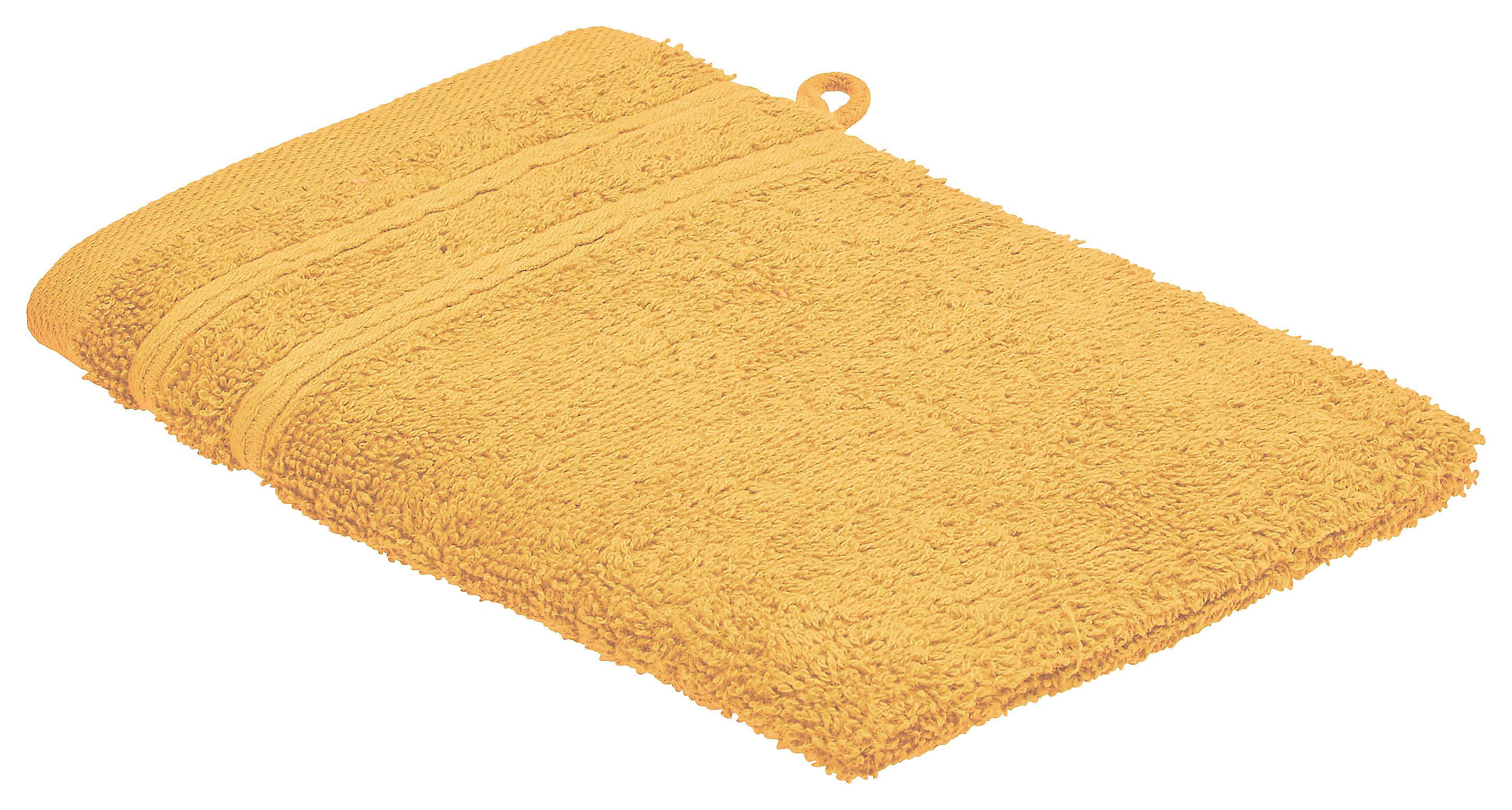 Waschhandschuh Melanie in Gelb - Gelb, Textil (16/21cm) - Modern Living