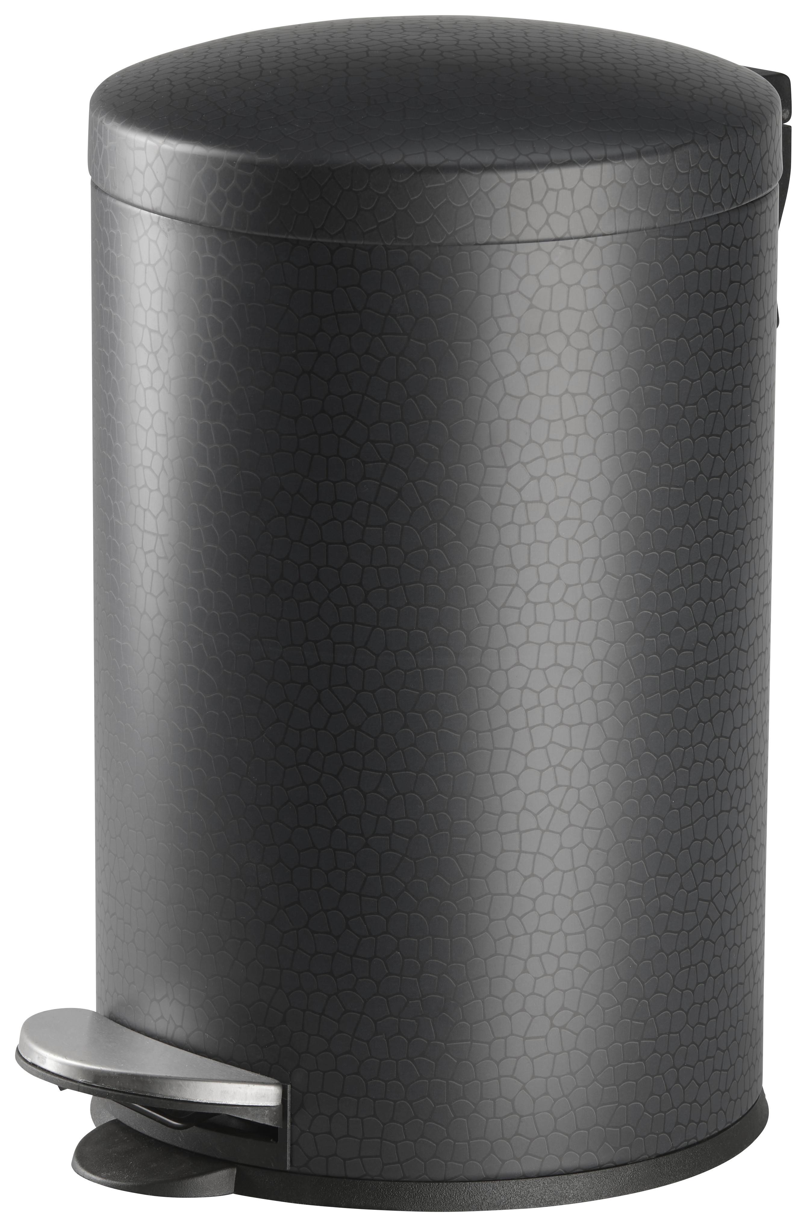 Pedálos Szemetes Mason - 12l - fekete, Konventionell, műanyag/fém (25/41cm) - Modern Living