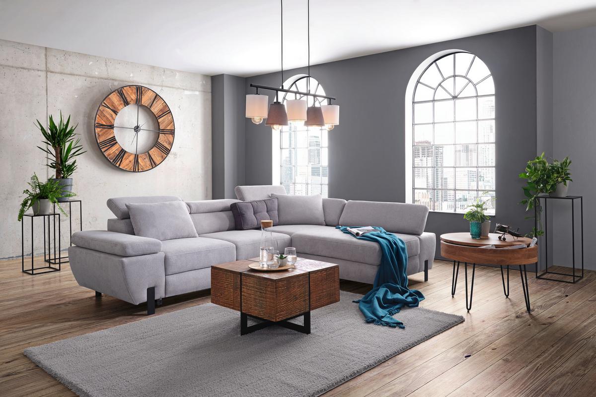 Coltar MOLINA MINI - gri deschis, Modern, lemn/textil (277/90/93cm) - Mömax