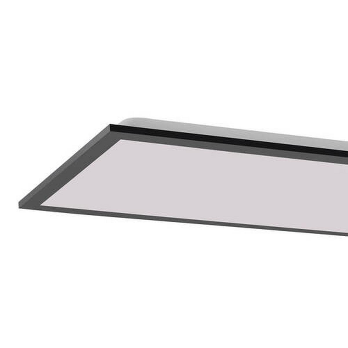Deckenleuchte Flat in Schwarz max. 37 Watt - Schwarz, Basics, Kunststoff/Metall (119,5/29,5/7cm)
