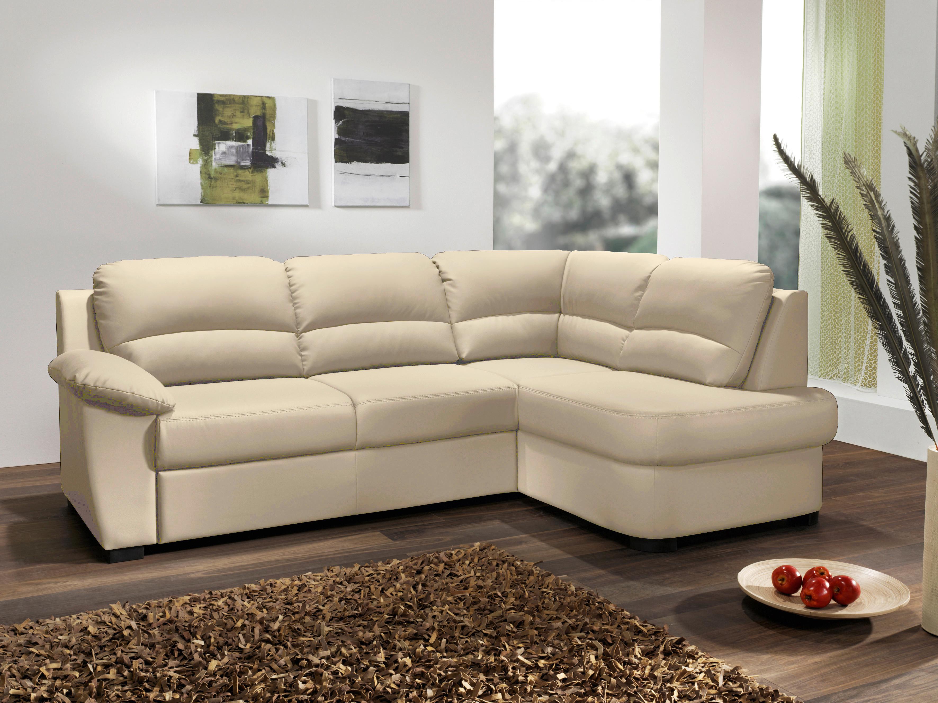 Wohnlandschaft Danilo Beige - Beige/Schwarz, KONVENTIONELL, Kunststoff/Textil (240/45/165cm) - MID.YOU