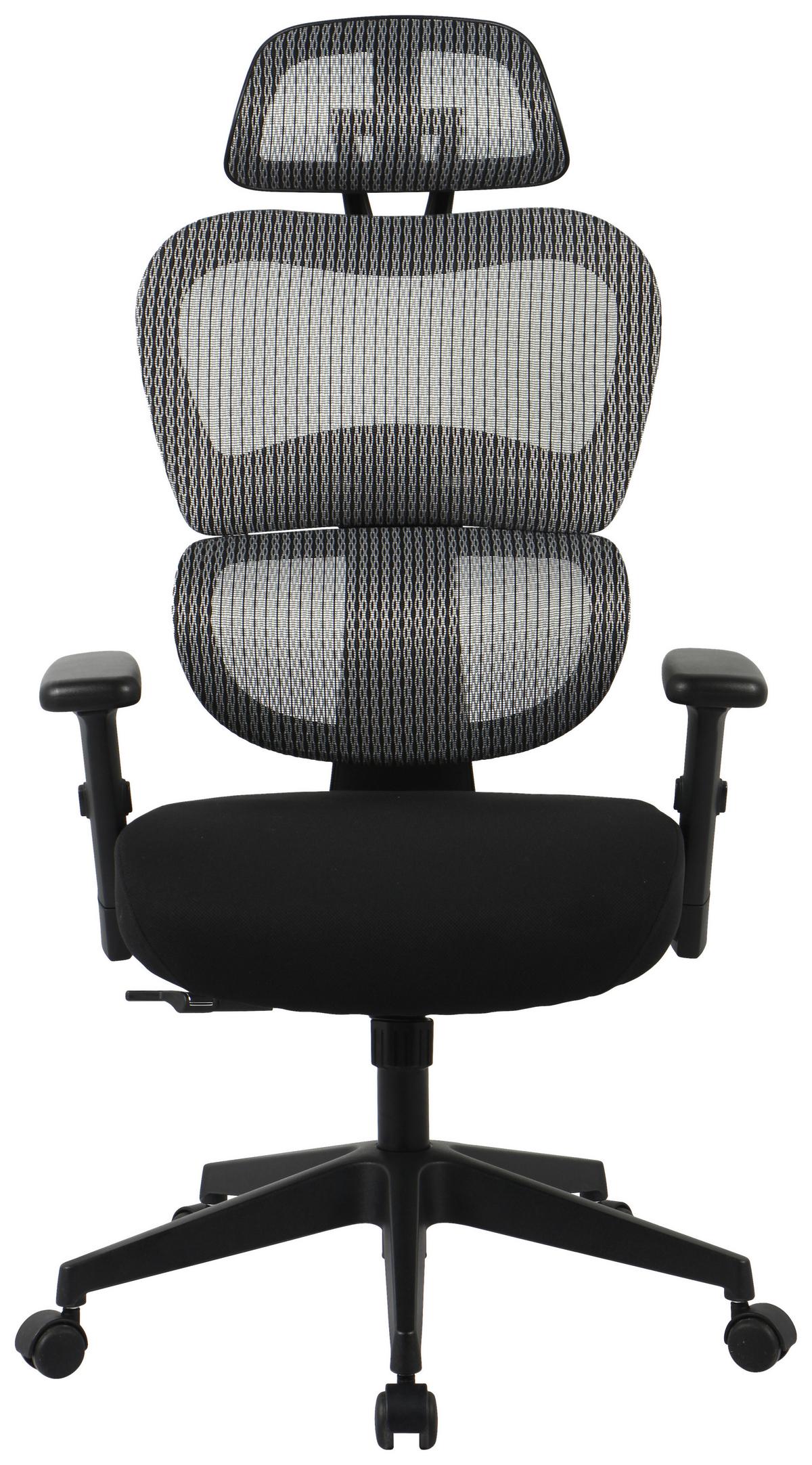 Norris Uredska Stolica - siva/crna, Moderno, metal/tekstil (67/113-123/67cm) - Premium Living