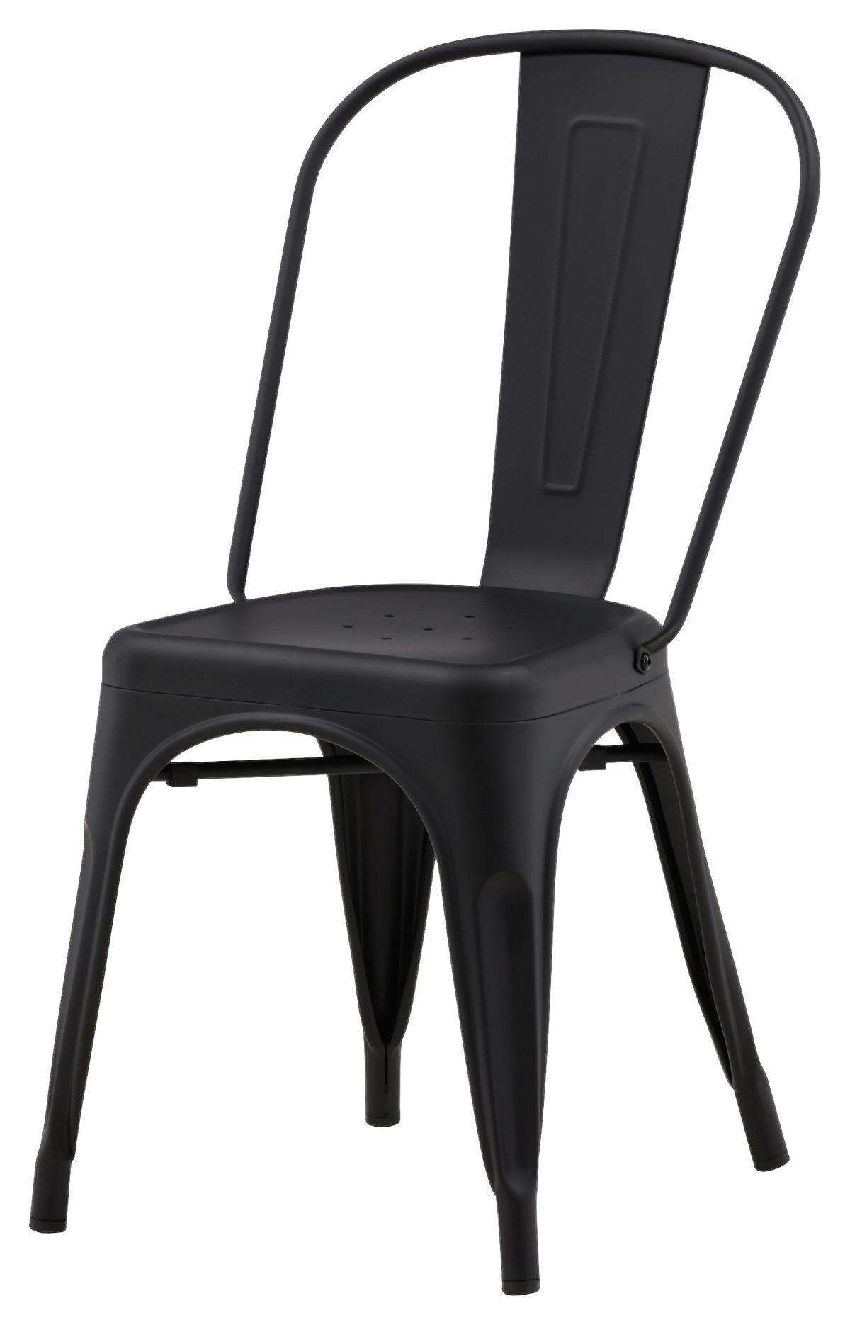 STUHL-SET TEMPE - Schwarz, Design, Metall (45/85/53cm) - Livetastic