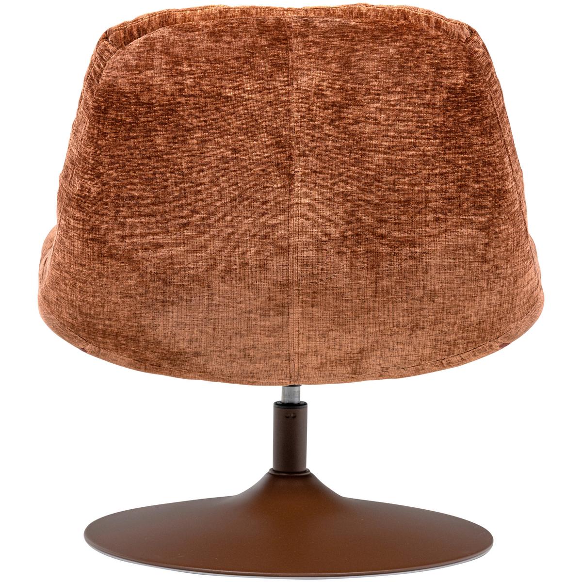 SESSEL Elvi Rostfarben B: 73cm - Rostfarben/Braun, Design, Textil/Metall (73/81/84cm) - Livetastic