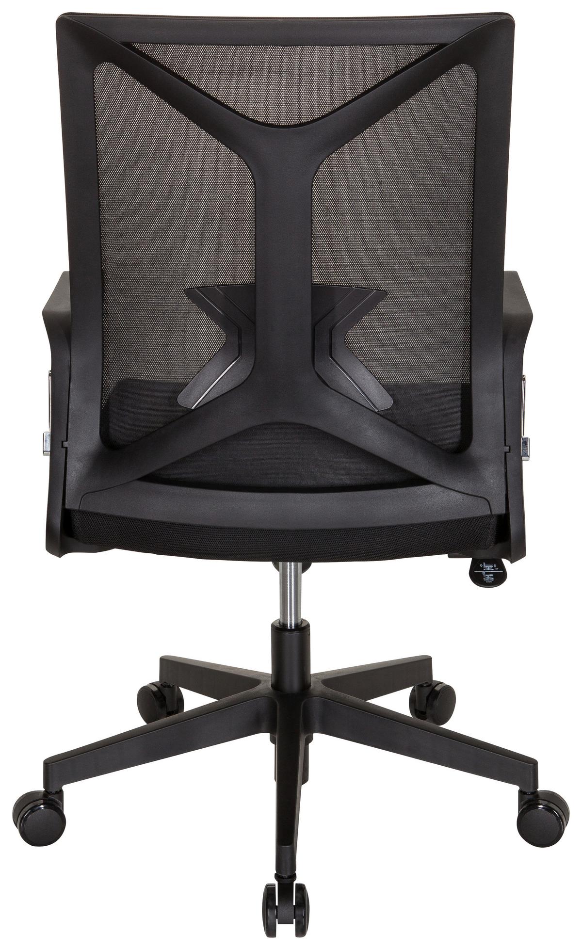 Pisarniški Stol Enco, Črna - črna, Moderno, umetna masa/tekstil (57/97/62cm) - MID.YOU