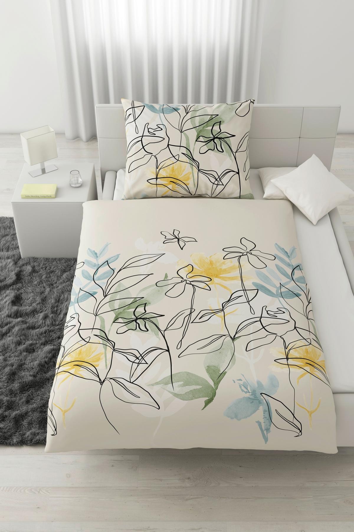 BETTWÄSCHESET FLORENTINA - Weiss, Konventionell, Textil (160/210cm) - Modern Living