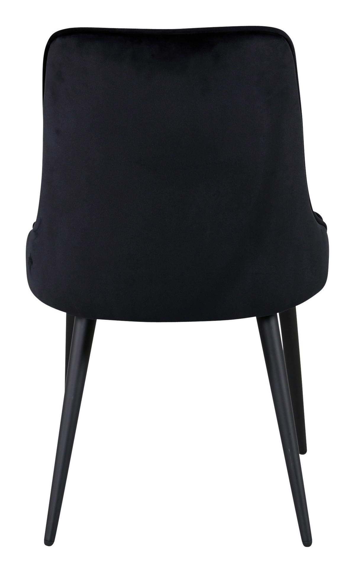 STUHL-SET VELVET DELUXE - Schwarz, Design, Kunststoff/Textil (50/88.5/66cm) - Livetastic