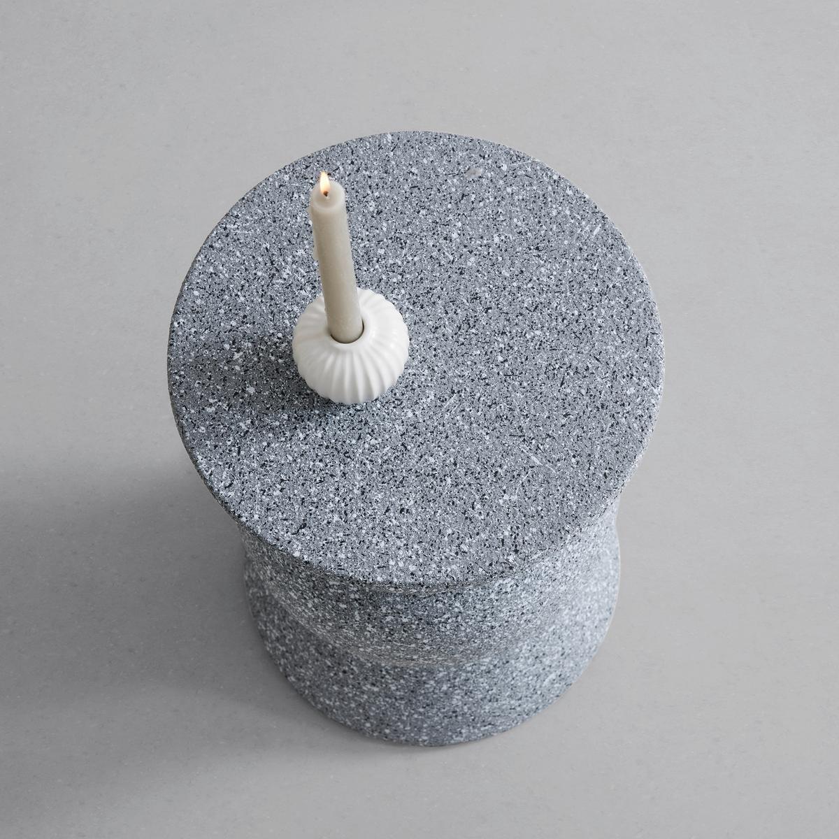 BEISTELLTISCH TONDO -TREND- - Graphitfarben, Modern, Stein (34/45/34cm) - Premium Living