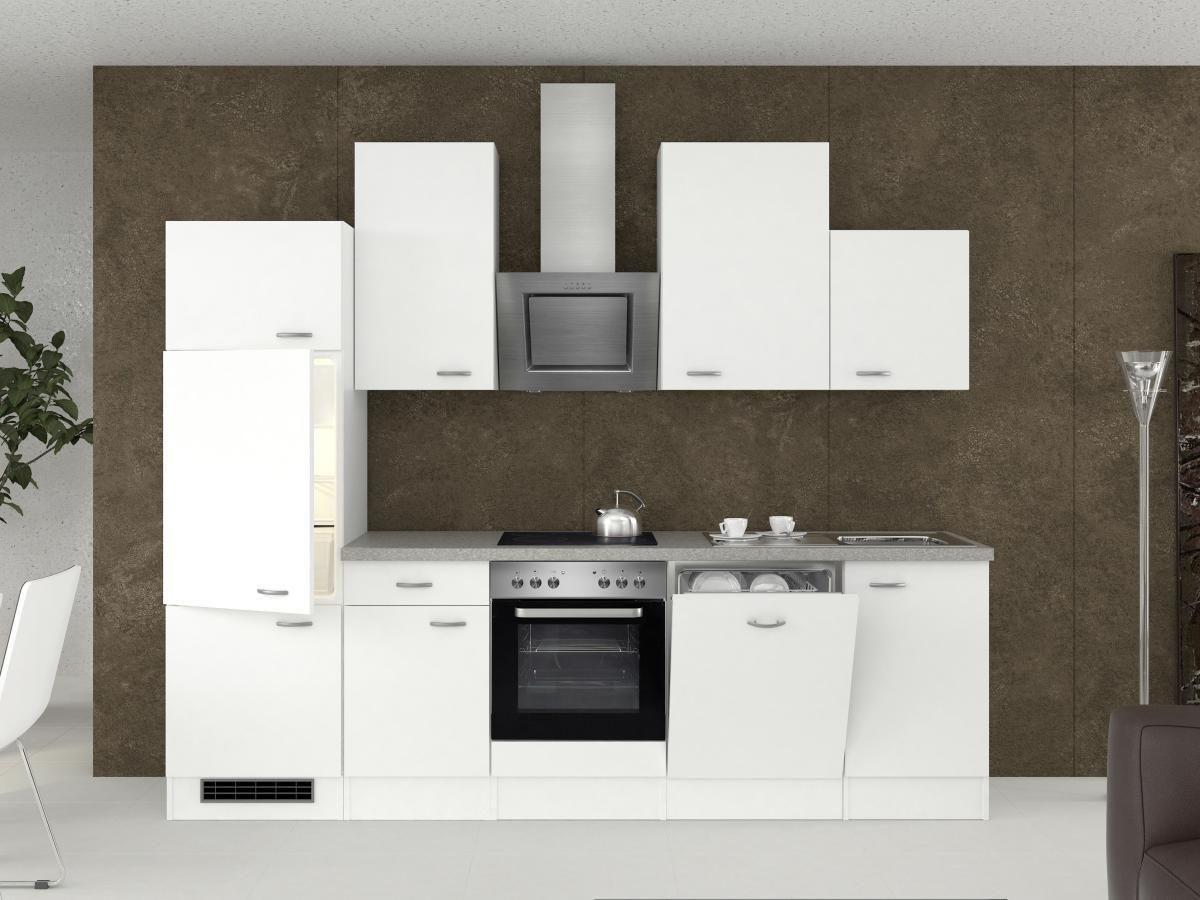 Kuhinjski Blok Wito 280-2301-015 - bijela/boje oplemenjenog čelika, Moderno, drvni materijal/plastika (280cm) - MID.YOU