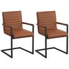 ARMLEHNSTUHL-SET KUBIS - Cognac/Haselnussfarben, LIFESTYLE, Kunststoff/Textil (54/86/57cm) - MID.YOU