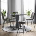 Hocker aus Samt in Grau - Schwarz/Grau, LIFESTYLE, Textil/Metall (30/53/30cm) - Modern Living Hocker aus Samt in Grau - Schwarz/Grau, LIFESTYLE, Textil/Metall (30/53/30cm) - Modern Living
