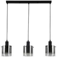 Hängeleuchte Christiano max. 40 Watt - Schwarz, MODERN, Glas/Metall (80/15/120cm) - Premium Living
