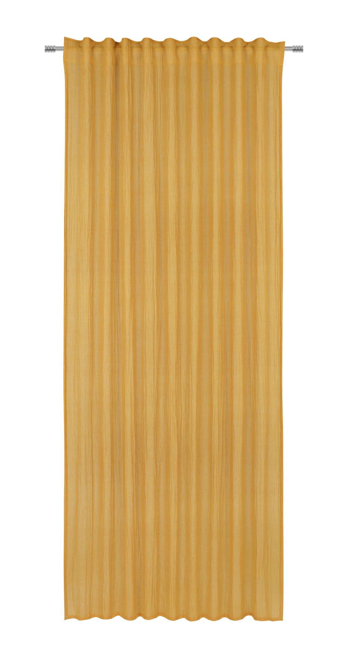 KONČANA ZAVESA RAMONA - rumena, Moderno, tekstil (135/245cm) - Modern Living