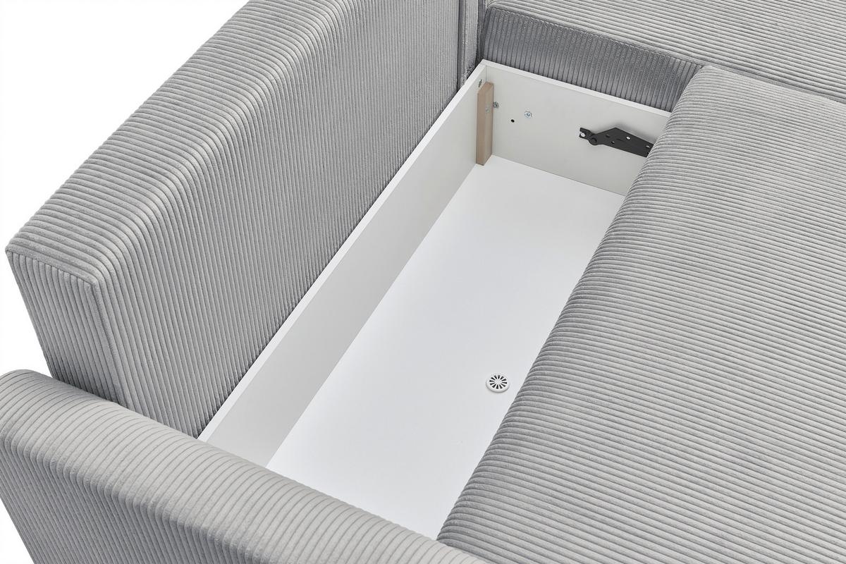 Coltar KIM - gri, Modern, lemn/textil (233/160cm) - Modern Living