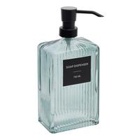 Dozator săpun Sally cca. 750 ml - albastru/transparent, Basics, sticlă (10/7/22,5cm)
