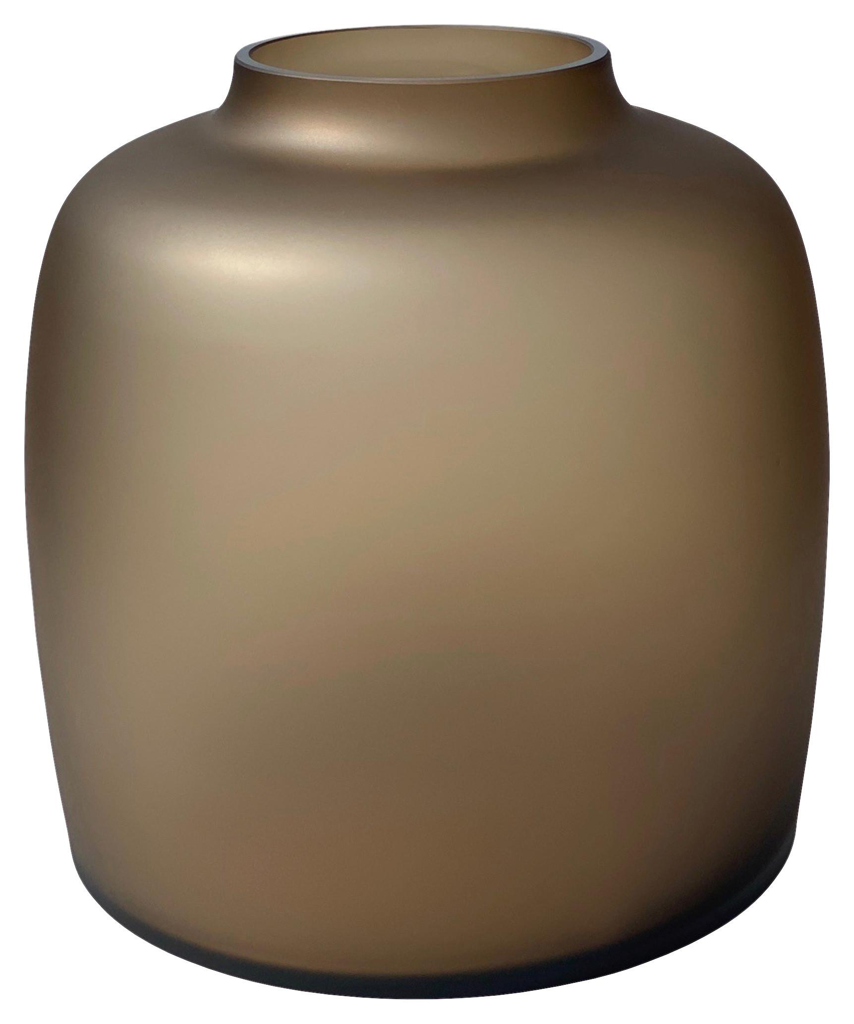 Vase Bartica in Taupe - Taupe, MODERN, Glas (25/25cm) - Vase the World