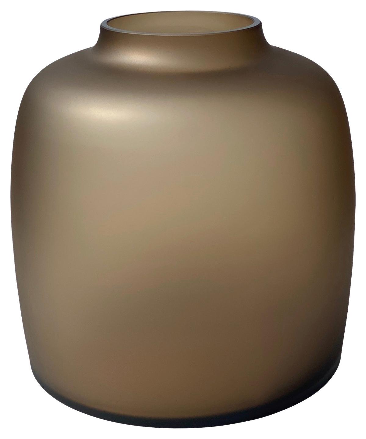 Vase Bartica in Taupe - Taupe, MODERN, Glas (25/25cm) - Vase the World