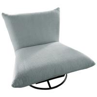 Relaxsessel Cremona Hellblau - Schwarz/Hellblau, Design, Textil/Metall (100/78/96cm) - Livetastic