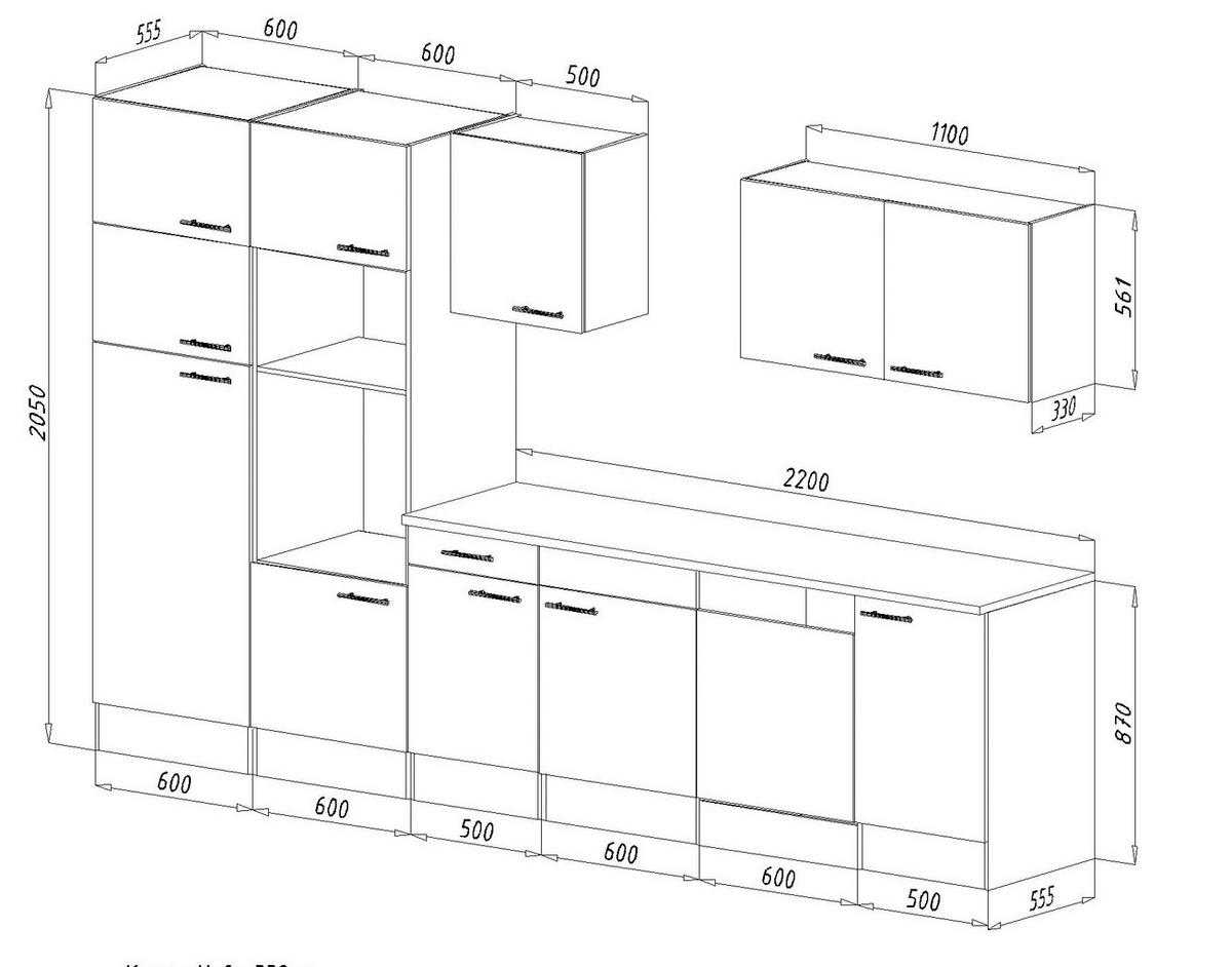 Küchenleerblock LBKB340EYSMIGKE - Edelstahlfarben/Eichefarben, Basics, Holzwerkstoff/Metall (340cm) - Respekta