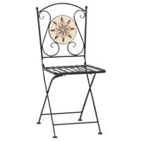 GARTENSTUHL 875336 - Multicolor/Schwarz, MODERN, Keramik/Metall (39/89,5/49,5cm) - Siena Garden