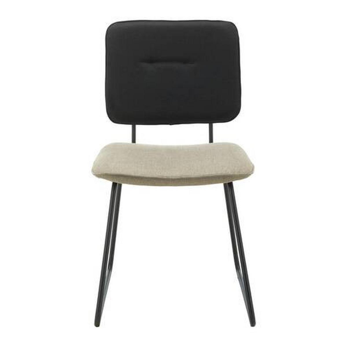 KRZESŁO AVA - czarny/taupe, Modern, metal/drewno (49/85/62cm) - Bessagi Home