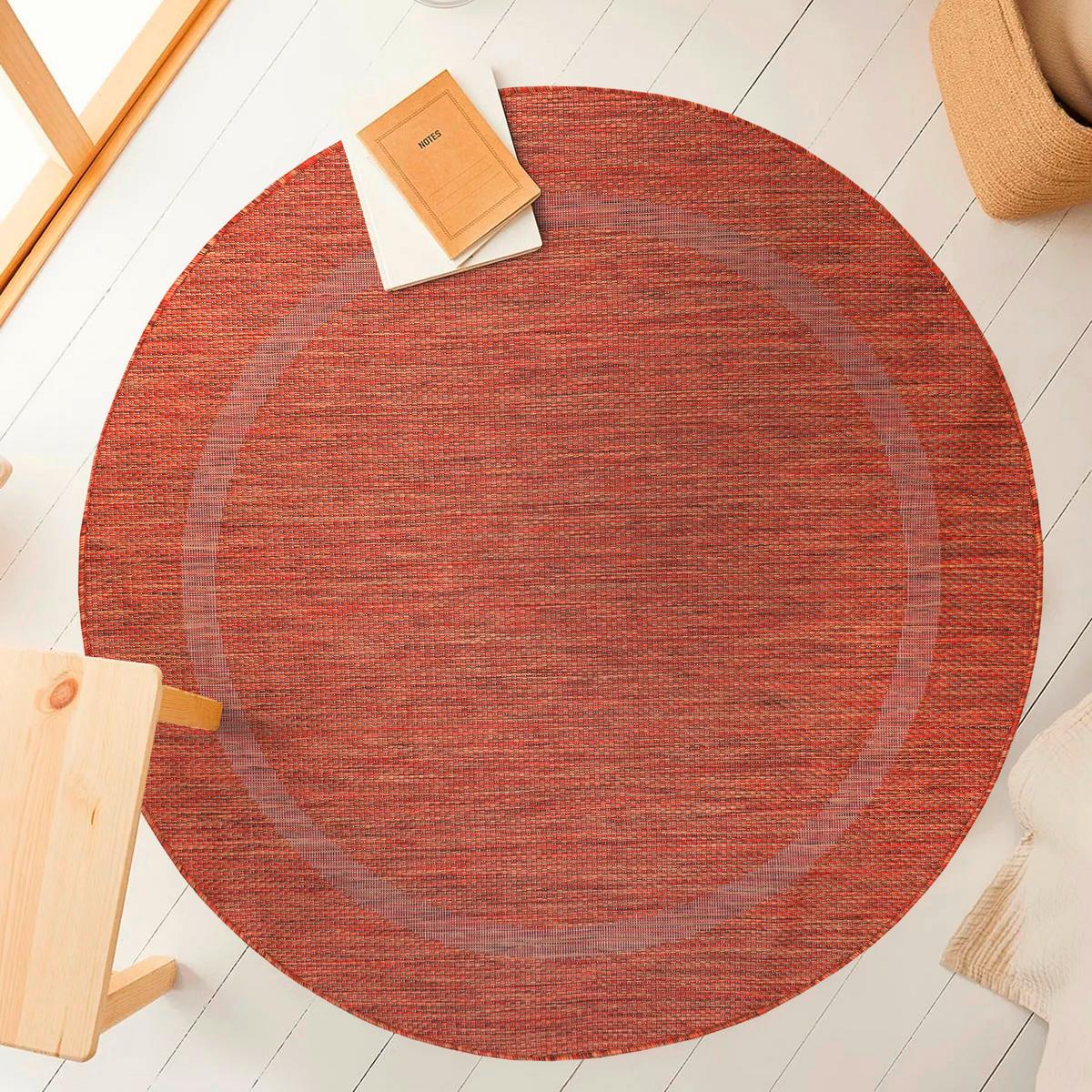 Ravno Tkana Preproga Relax, Barva Bakra, 120cm - barve bakra, Basics, tekstil (120/120cm) - Novel