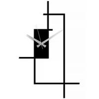 ZEGAR ŚCIENNY CORNER - czarny, Lifestyle, metal (30/49/3cm)