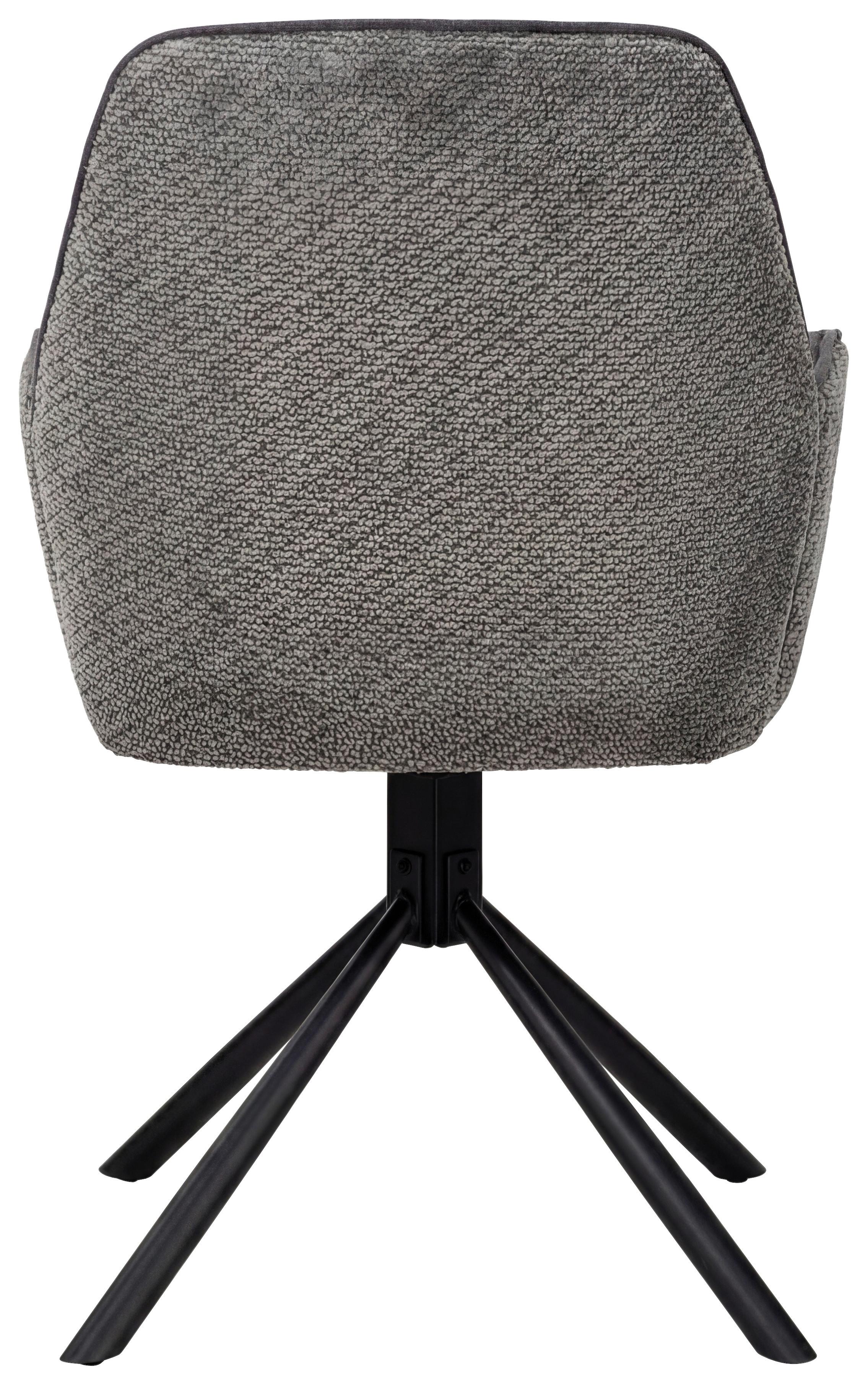 STOL MED ARMSTÖD QUEENS - svart/antracit, Design, metall/textil (60/89/64cm) - Mömax