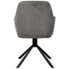 STOL MED ARMSTÖD QUEENS - svart/antracit, Design, metall/textil (60/89/64cm) - Mömax
