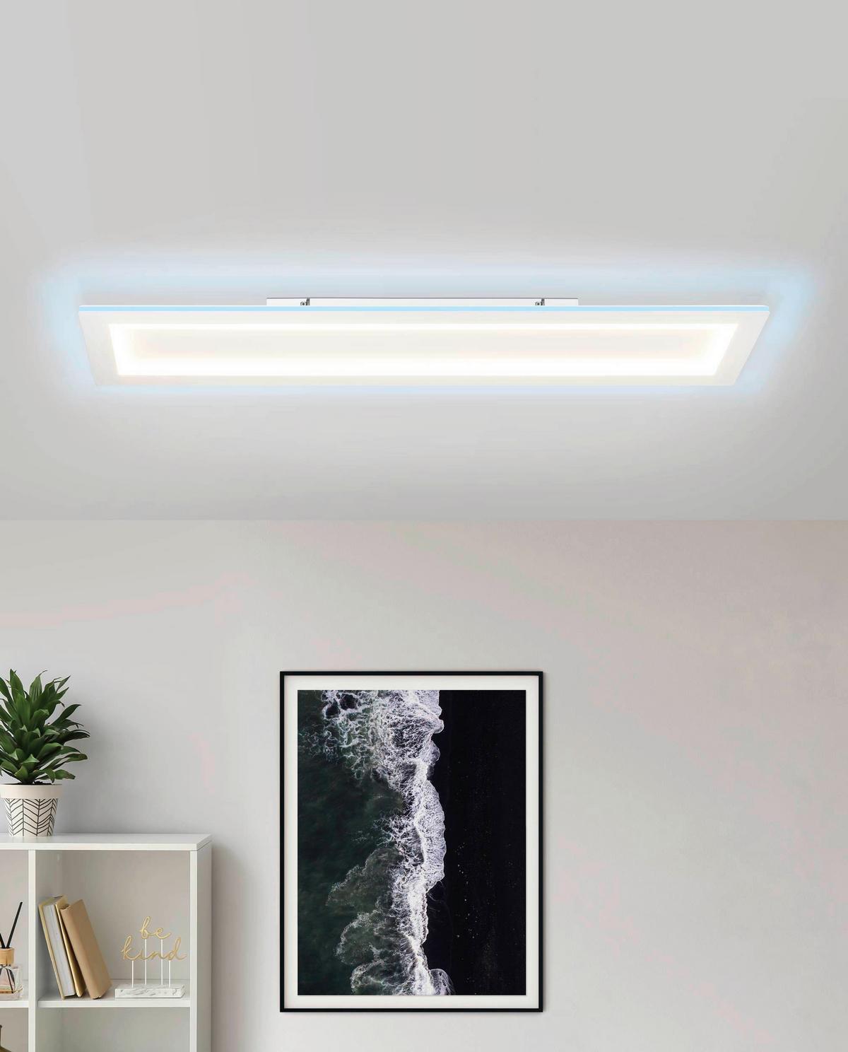 LAMPA SUFITOWA LED 900485* PADROGIANO - biały, Basics, tworzywo sztuczne/metal (120/30cm) - Eglo