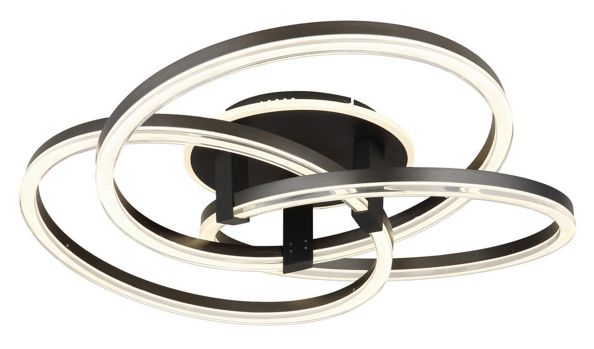 Led-deckenleuchte 67337-75 Tris - Klar/Weiss, Design, Kunststoff/Metall (78/25cm) - Globo