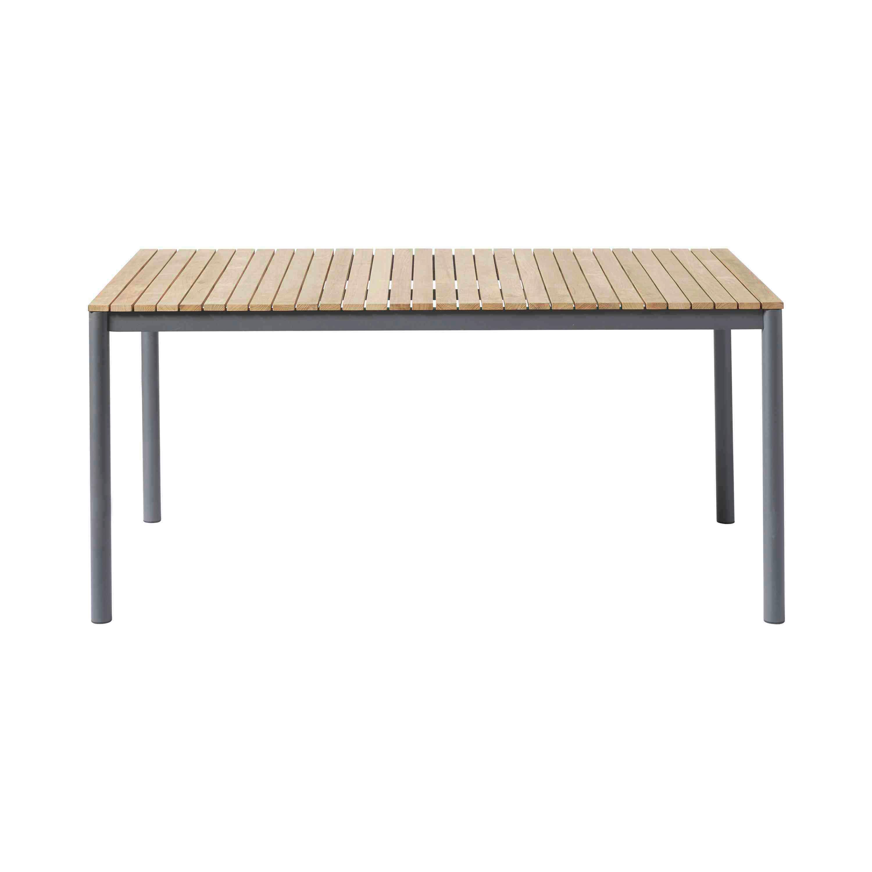 Gartentisch Mood Teakholz/Anthrazit - Anthrazit/Teakfarben, KONVENTIONELL, Holz/Metall (167,5/100/74cm) - Gardenson