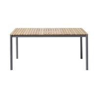 Gartentisch Mood Teakholz/Anthrazit - Anthrazit/Teakfarben, KONVENTIONELL, Holz/Metall (167,5/100/74cm) - Gardenson