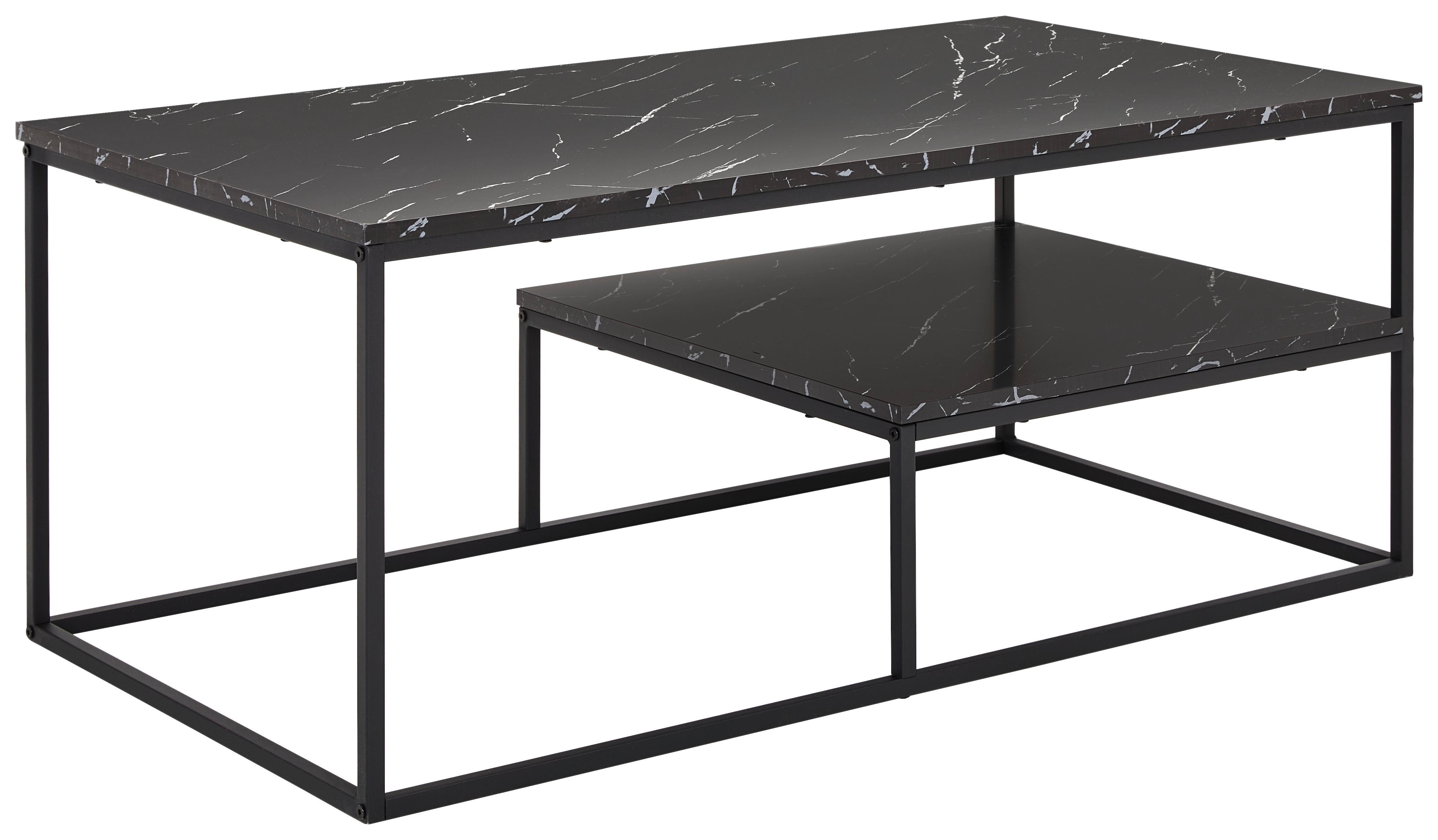 STOLIK KAWOWY GIZA - antracytowy/czarny, Design, materiał drewnopochodny/metal (110/60/45cm) - MID.YOU