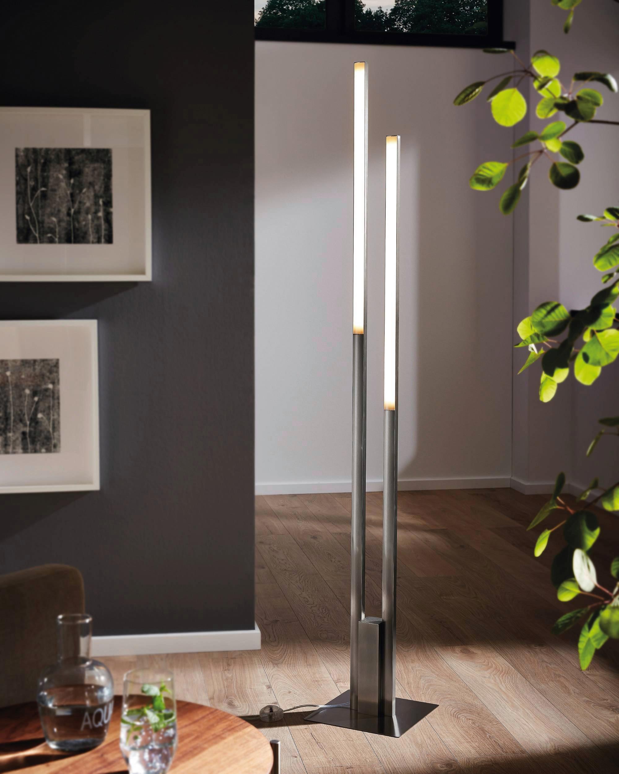 LAMPA STOJĄCA LED 900078* FRAIOLI-Z - biały/kolor niklowy, Design, tworzywo sztuczne/metal (28/175,5cm) - Eglo