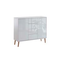 Kommode Mailand Typ 11 Weiß - Weiß Hochglanz/Weiß, MODERN, Holz/Holzwerkstoff (105,5/86/33cm) - MID.YOU