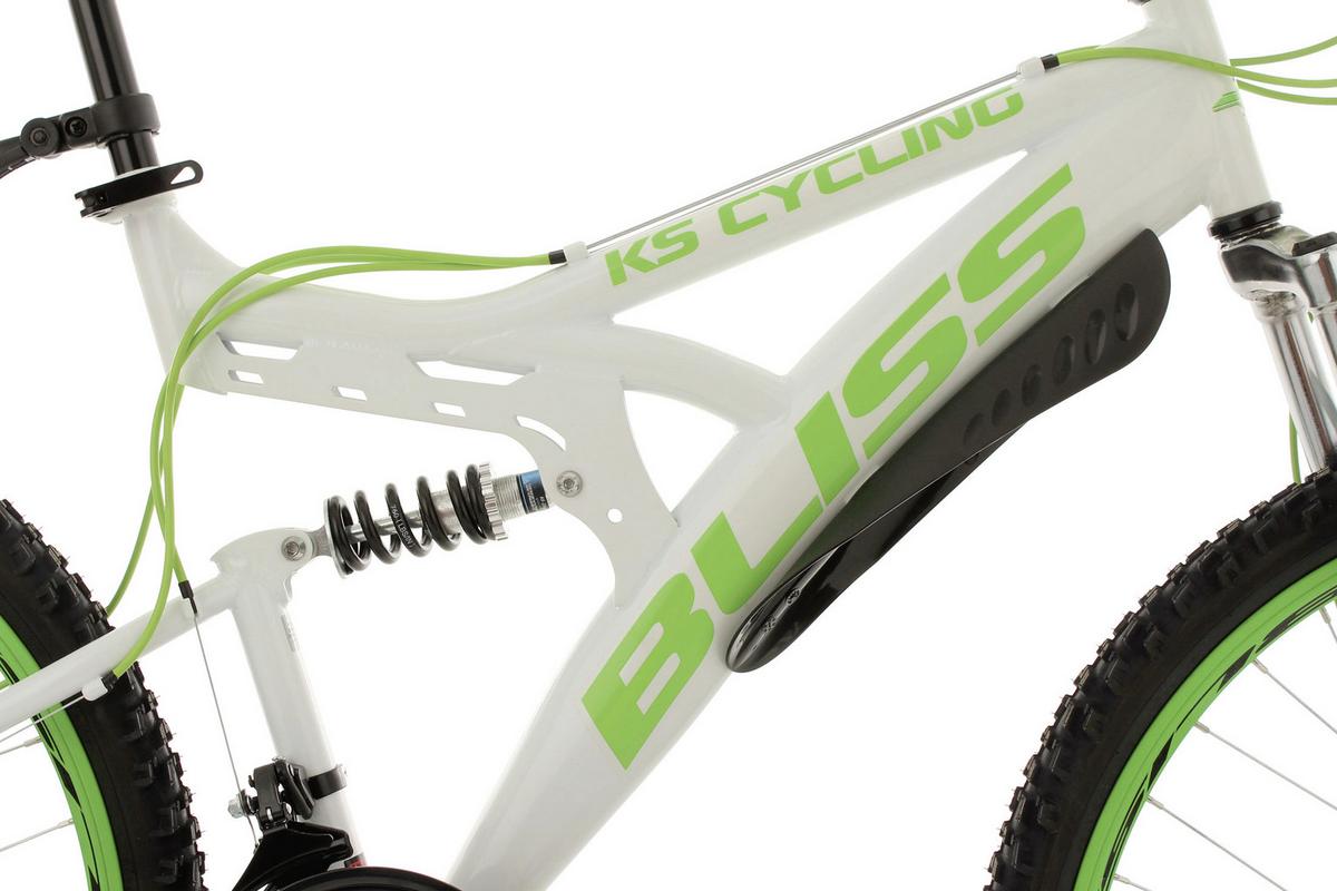 MOUNTAINBIKE Fully 26'' Bliss Weiß RH 48cm - Weiß/Grün, Basics, Metall (180/70/80cm) - Atrigo