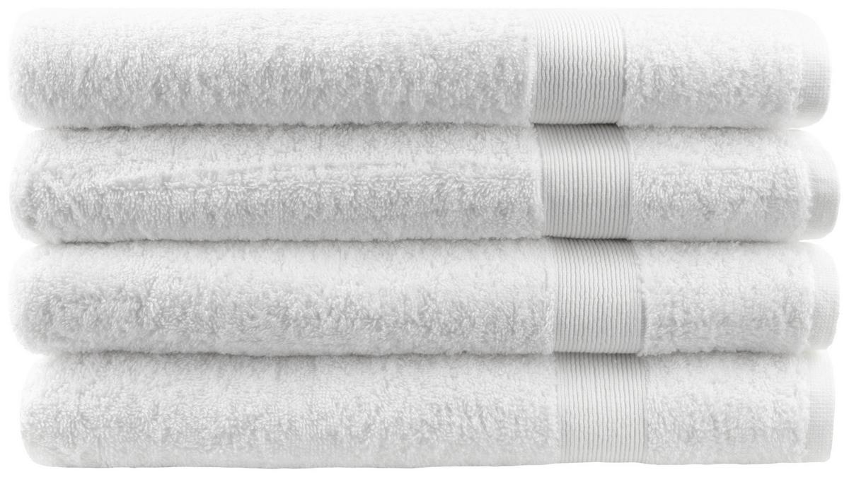 Badetuch Silke Weiß ca. 100x150cm - Weiß, Textil (100/150cm)