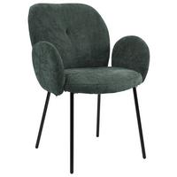 Armlehnstuhl Mara Grün - Schwarz/Grün, Lifestyle, Holz/Textil (60/87/64cm) - Mömax