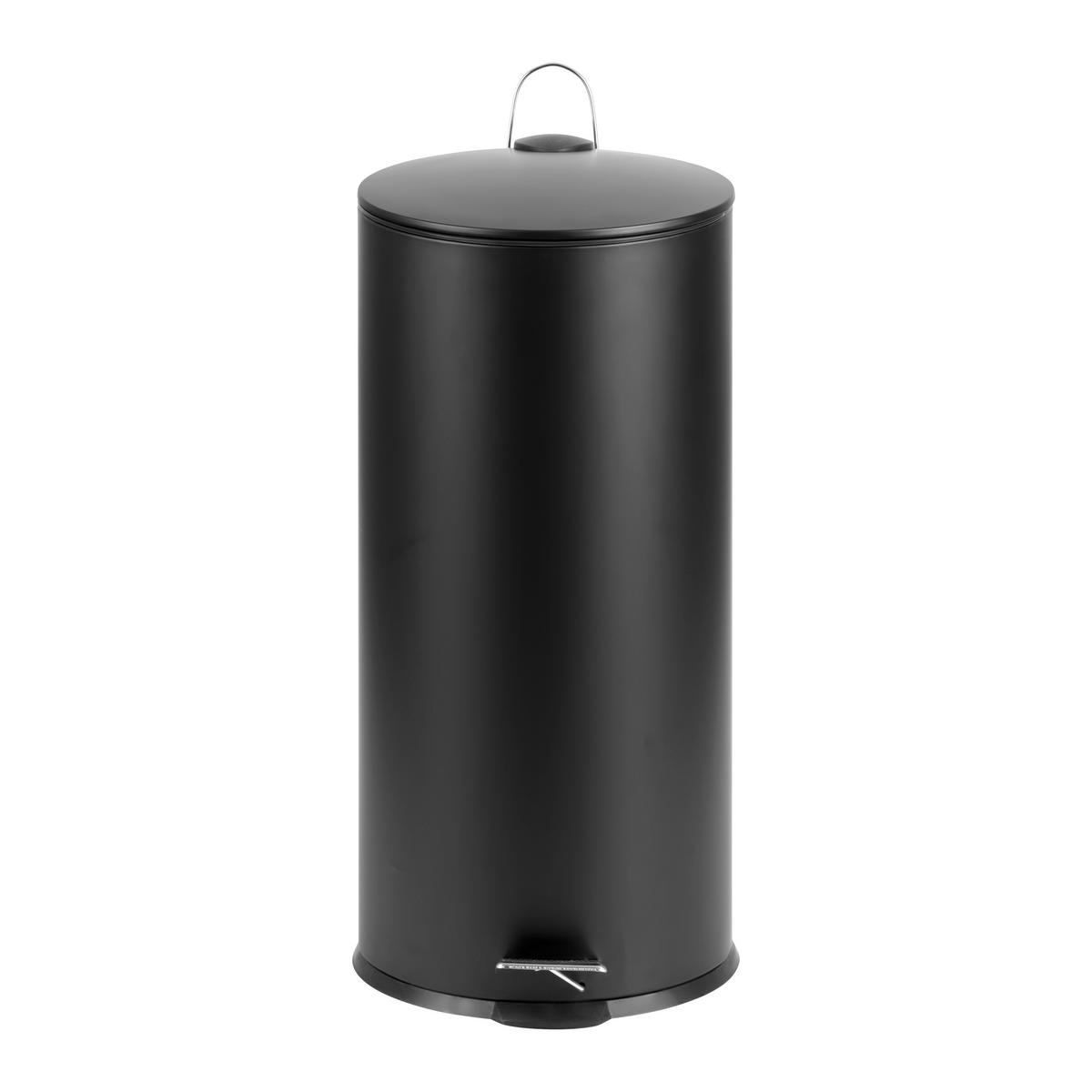 Treteimer Samuel Schwarz Ca. 30 L - črna, Moderno, kovina/umetna masa (29,5/63,5cm) - Mömax