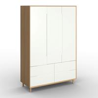 Ruhásszekrény Marlo - tölgyfa színű/fehér, Modern, faalapú anyag/fa (148/223/60cm) - Bessagi Home