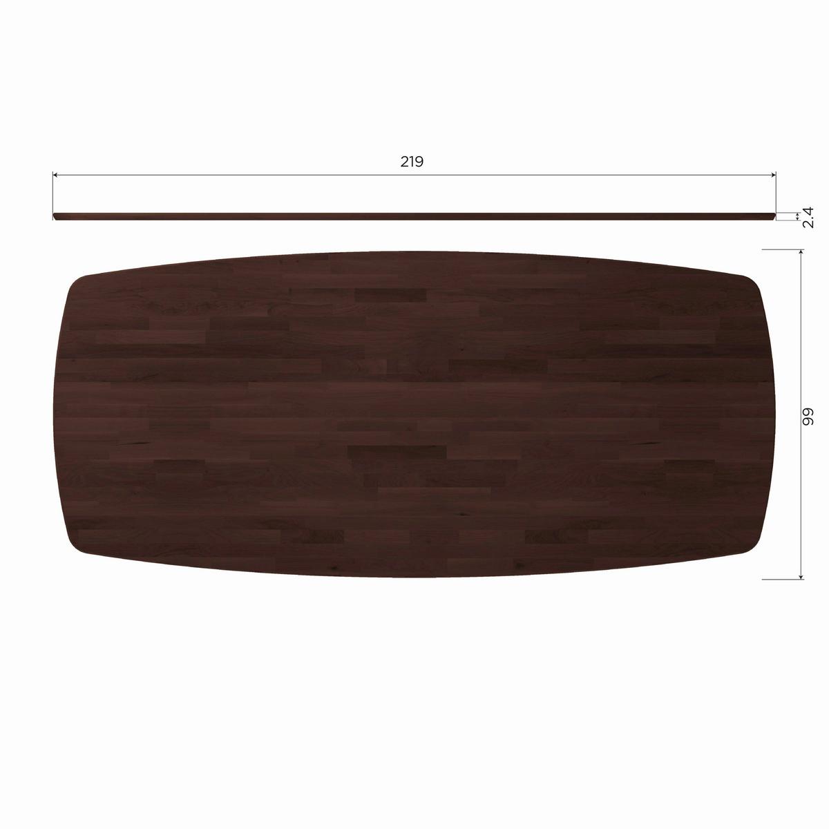 Esstisch Jouw Unieke Dunkelbraun - Dunkelbraun, Design, Holz (220/100/74cm) - Livetastic