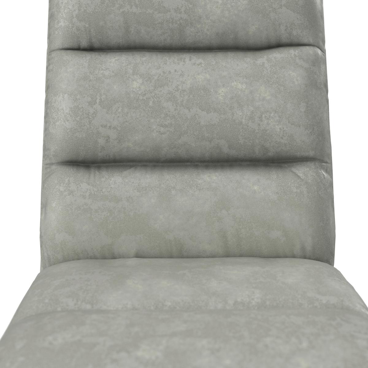 Stuhl Kona Hellgrau Webstoff Gepolstert - Dunkelgrau/Hellgrau, MODERN, Holz/Textil (51/90/62cm) - Bessagi Home