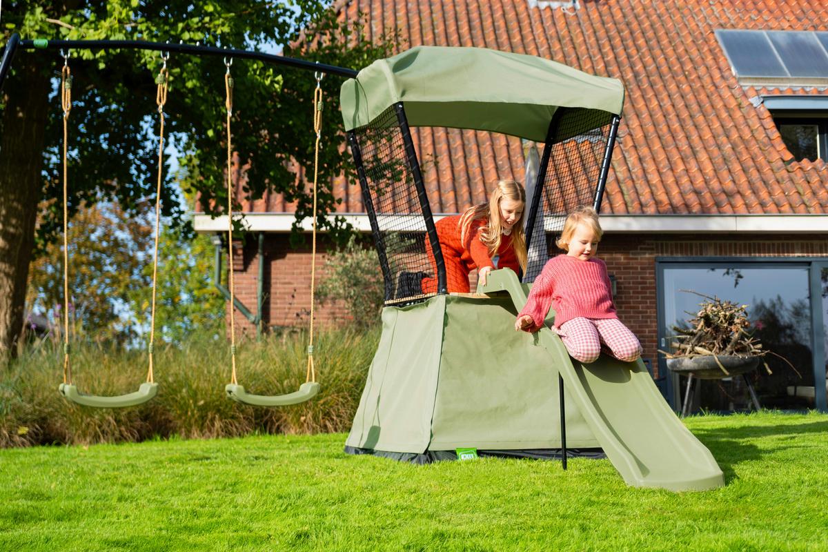 Igralna Hišica Exit Ivy, Zelena - črna/zelena, Konvencionalno, kovina/umetna masa (253/340/216cm) - EXIT Toys