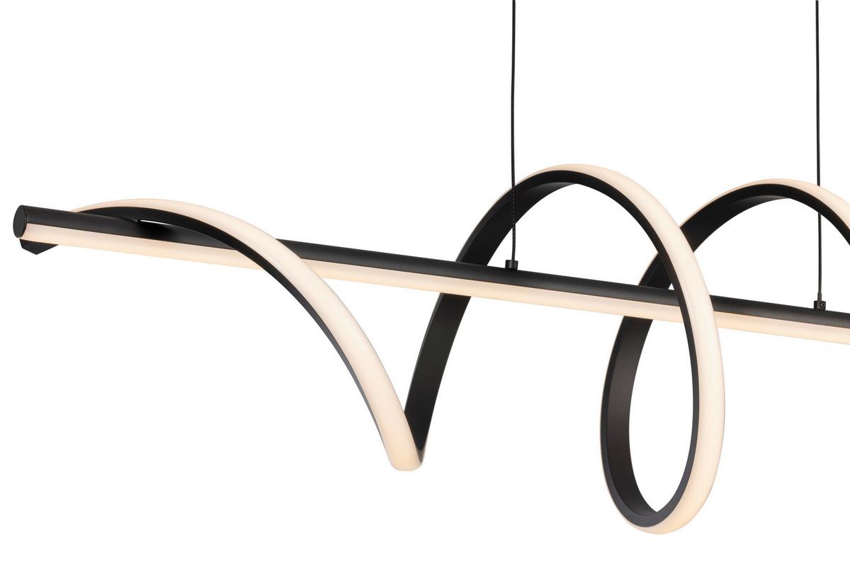 LAMPA WISZĄCA LED SEGIN *SBN* - czarny, Design, tworzywo sztuczne/metal (101/25/150cm) - Novel
