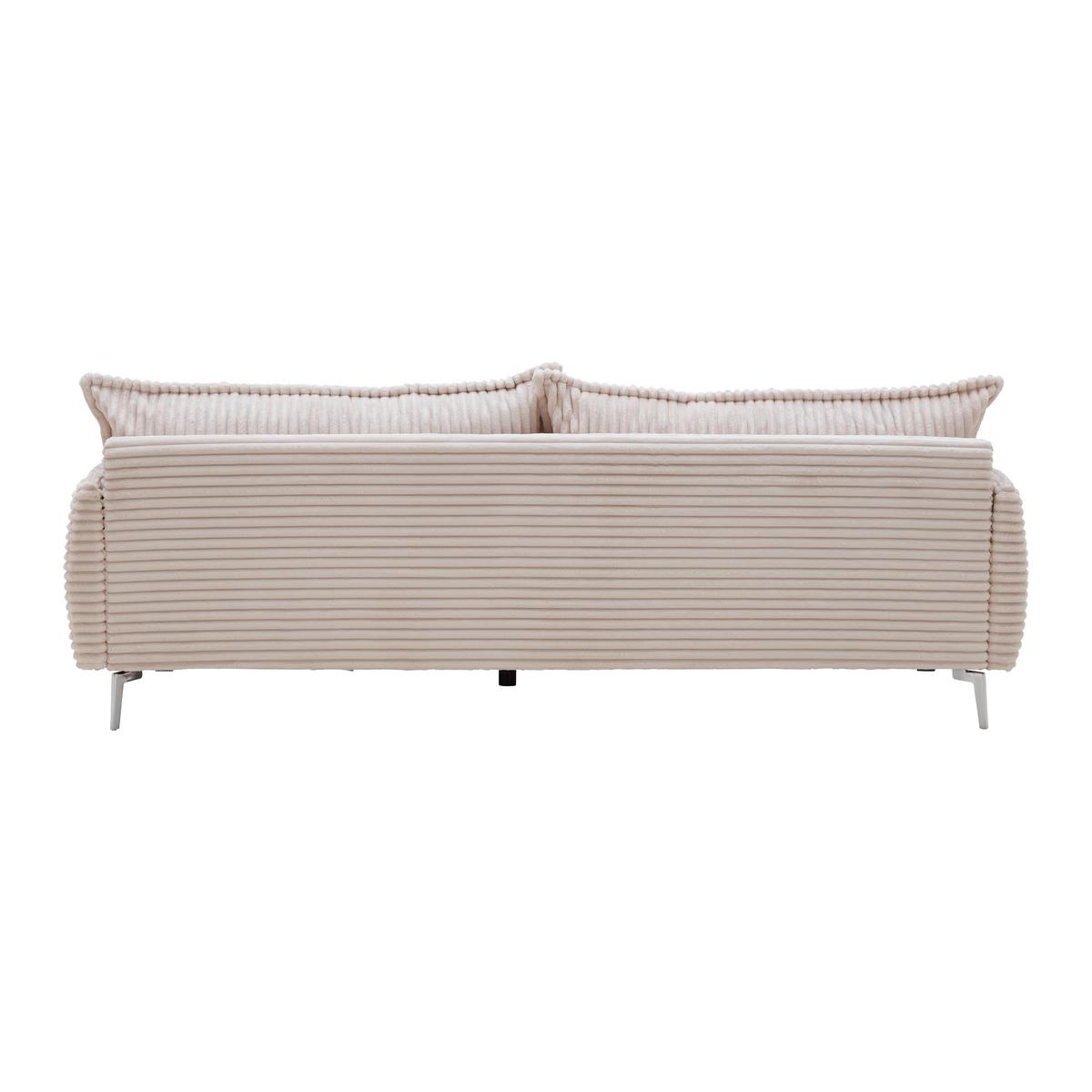 Trosed Kiss, Bela - barve kroma/bela, Moderno, kovina/tekstil (241/90/117cm) - Mömax