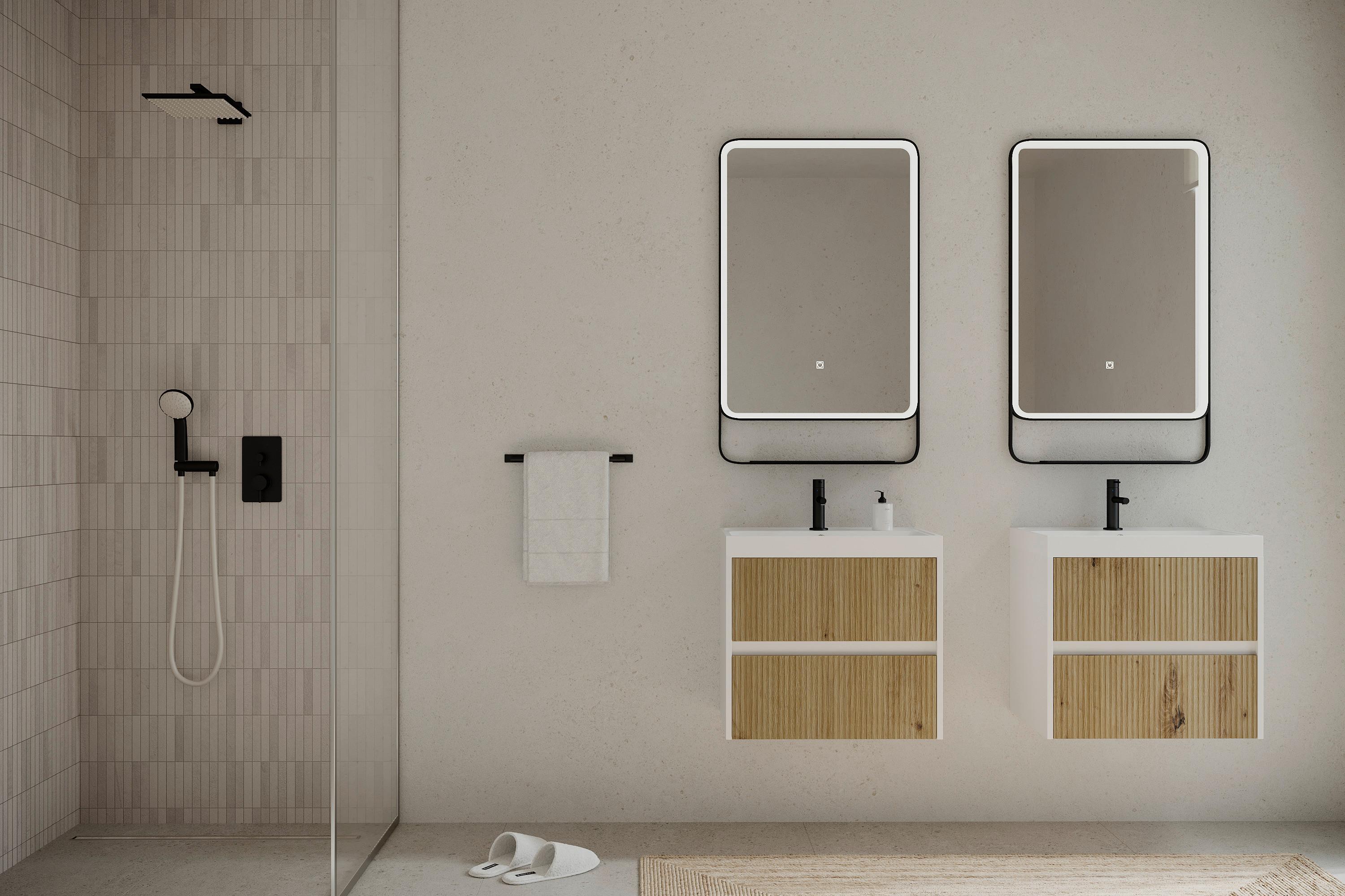 Element S Umivaonikom Portofino - hrast Artisan/bijela visoki sjaj, Moderno, drvni materijal/prirodni materijali (60/51/40cm)