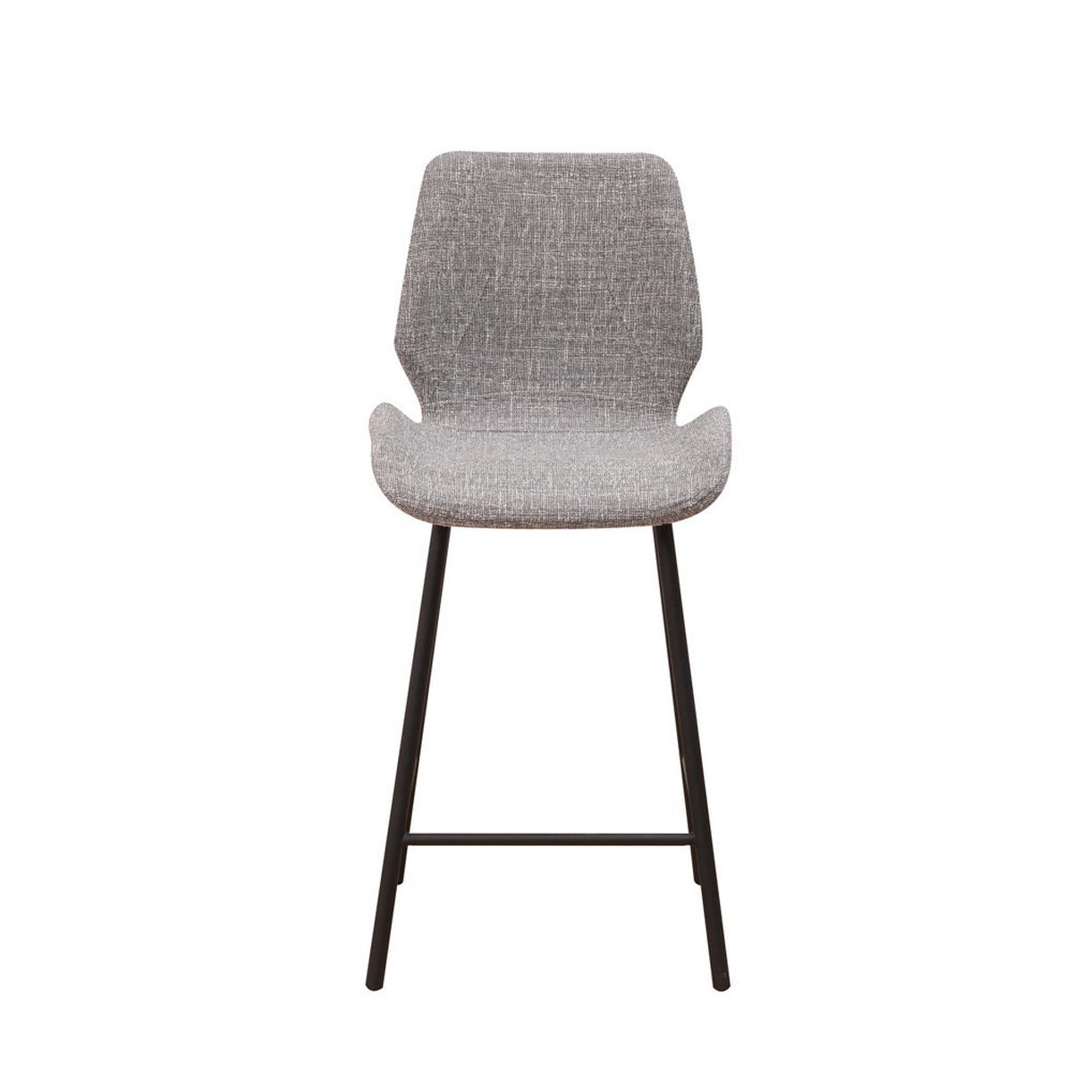 BARHOCKER-SET BARRON - Schwarz/Grau, Design, Textil/Metall (47/99/55cm) - MID.YOU