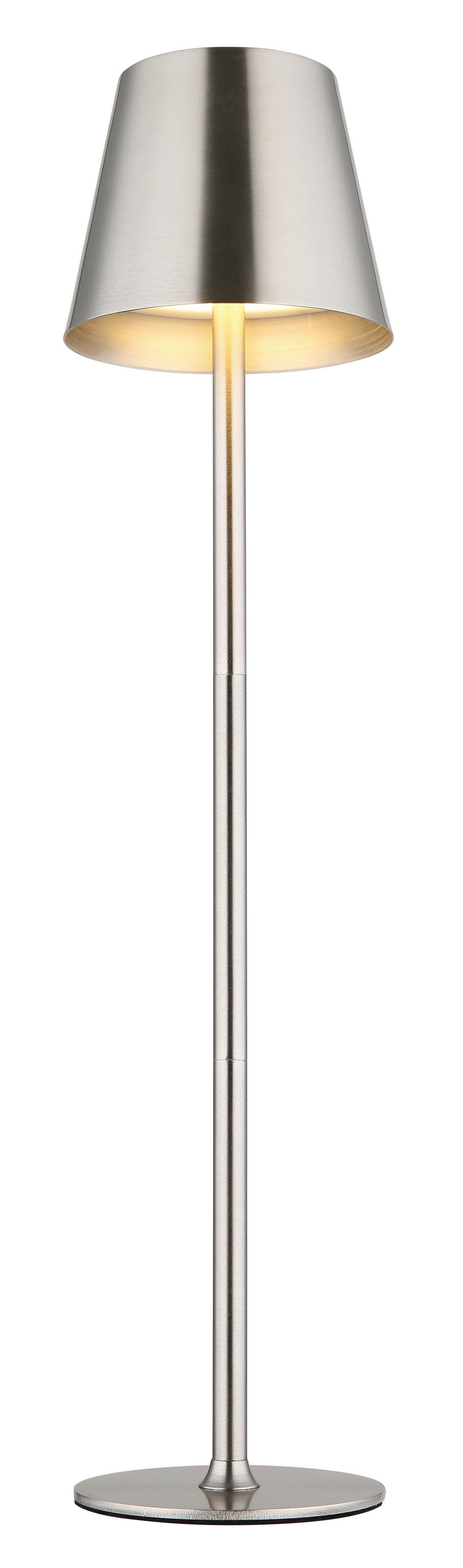 AKKU-TISCHLEUCHTE 58438N VANNIE - Weiss/Schwarz, Design, Kunststoff/Metall (11,2/47cm) - Globo