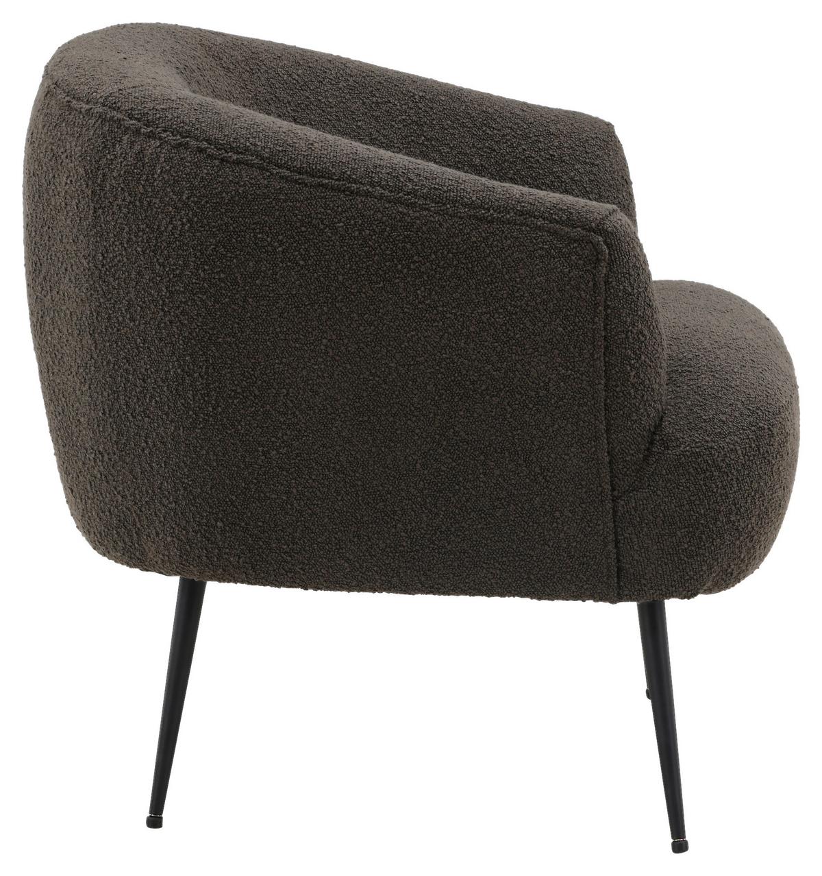 SESSEL DERRY - Schwarz, Design, Textil/Metall (70/68,5/79cm) - Livetastic